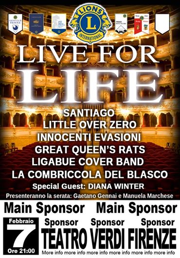 “LIVE for LIFE”, in concerto per il Campo Disabili Lions